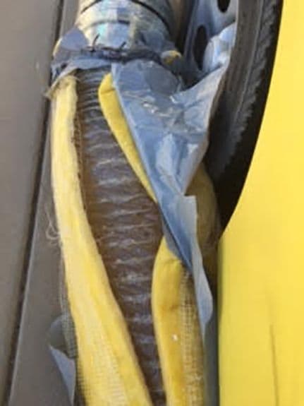 Old Mylar Duct Work Deteriorates in Attics